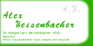 alex weisenbacher business card